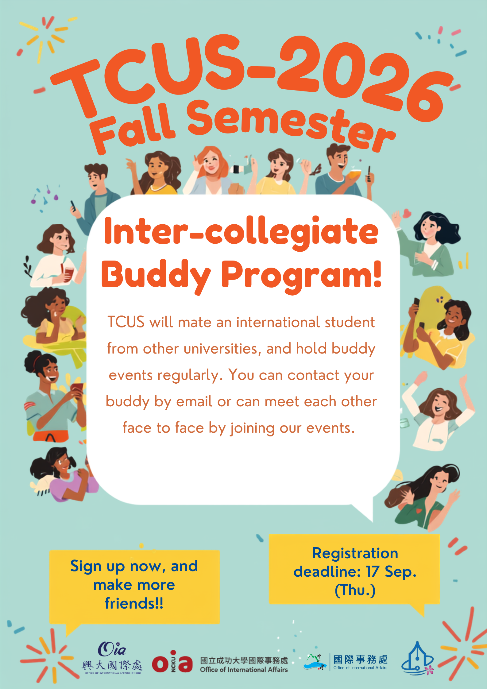 TCUS Buddy Program - Fall Semester Poster