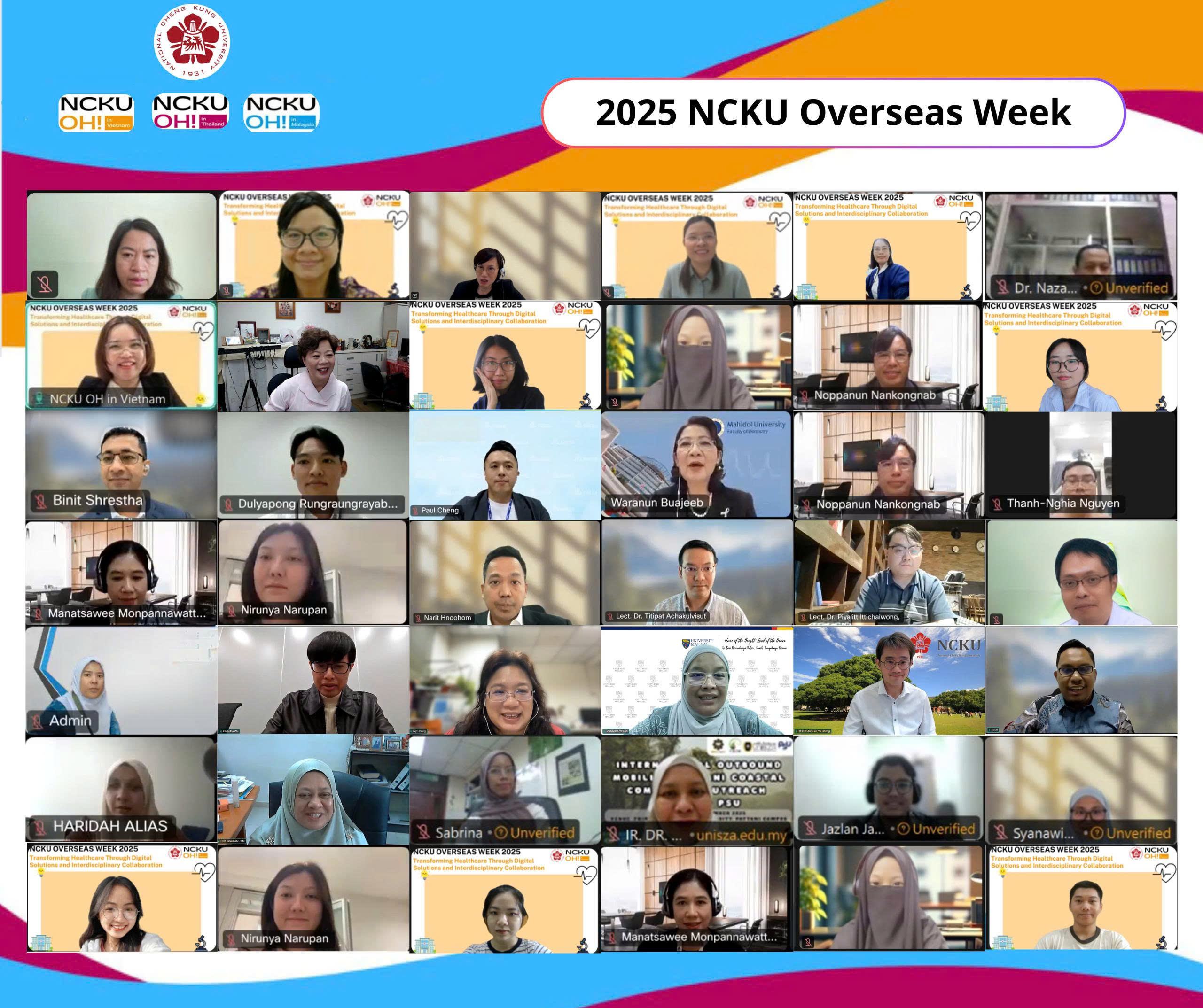   NCKU Overseas Week aims to promote academic exchange, expand international research collaboration, and strengthen institutional linkages across the Asia-Pacific region.